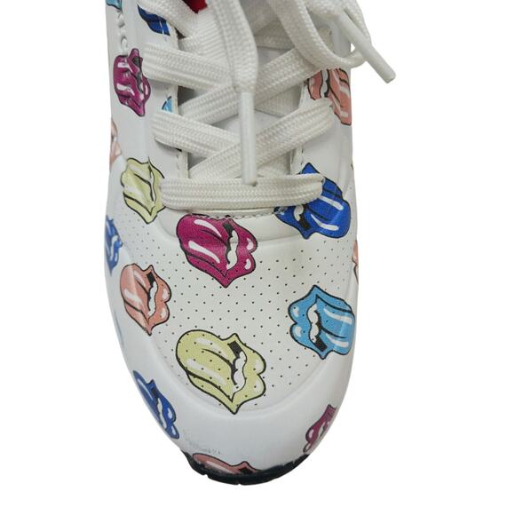 Skechers X ROLLING STONES Uno Sneakers Sz 9 White Multicolor TONGUE Say It Loud - Picture 10 of 16